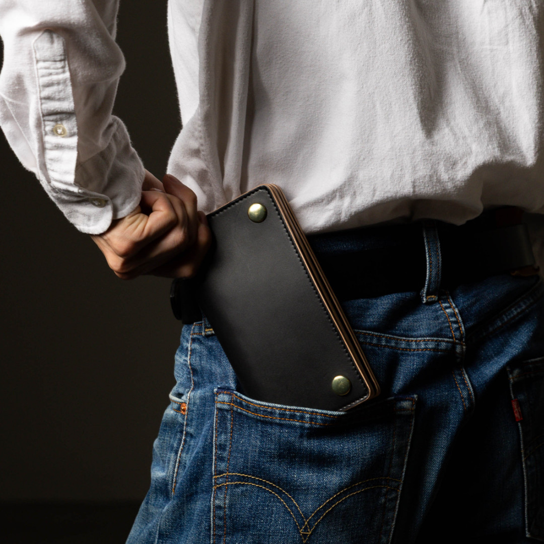 トラッカーズウォレット 長財布 メンズ 本革 ロングウォレット 日本製 大容量 小銭入れ付き GLEOLE(グレオール)