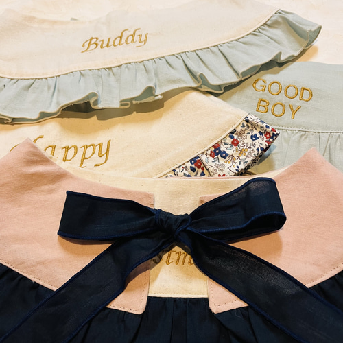 大型犬用　⭐︎フリルスタイ⭐︎リバーシブル 大型犬用 フリフリ フリルスタイ ペット服・アクセサリー ⭐︎buddy