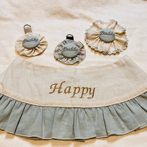 大型犬用　⭐︎フリルスタイ⭐︎リバーシブル 大型犬用 フリフリ フリルスタイ ペット服・アクセサリー ⭐︎buddy