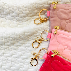 kumasan コインケース　H9W12.5 くまキルト　小銭入れ　小物入れ　ミニポーチ　可愛い　キーホルダー 2枚目の画像