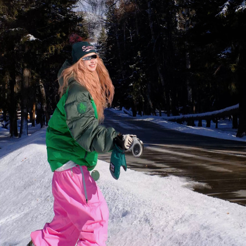 25-26 スノーボードウェア ピンク 緑 迷彩パンツ メンズ レディース