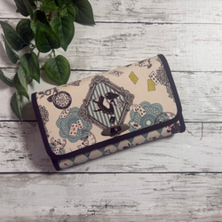 ハンドメイド 長財布 お財布バッグ やりくり財布 マスク入れ カード