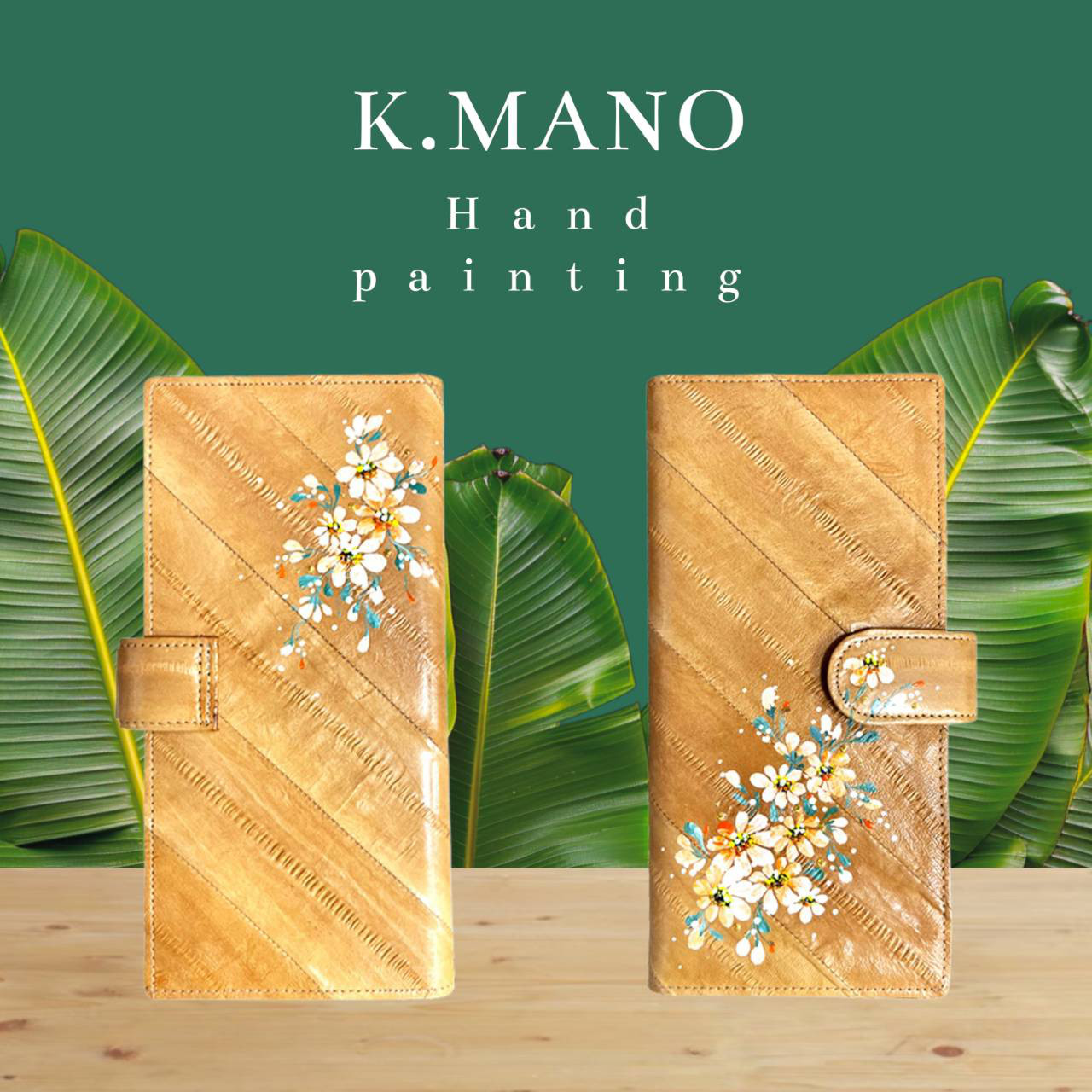 K.mano うなぎの本革 高級イールスキン ベルト付き長財布/ロングウォレット うなぎの革 お財布 男女兼用　パープル