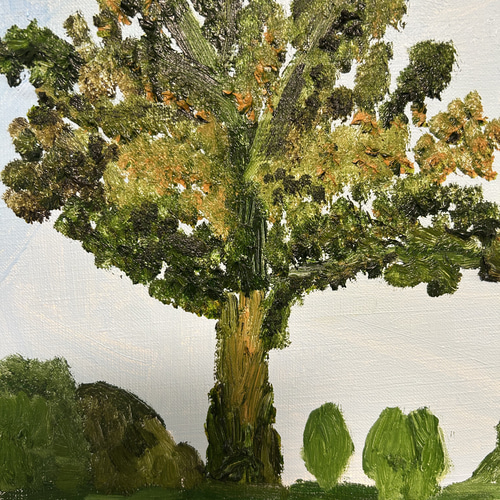 大木 油絵、原画一点物 風景画 絵画 石黒 静 通販 20086549｜Creema