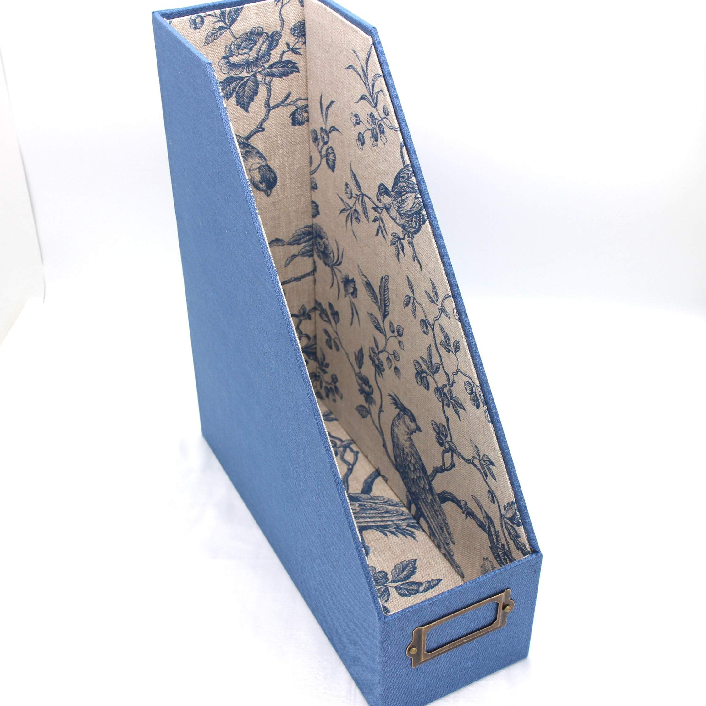 【受注制作】カルトナージュ♪　大人のA4サイズのファイルボックス（メザンジュ/ブルー） 4,814円