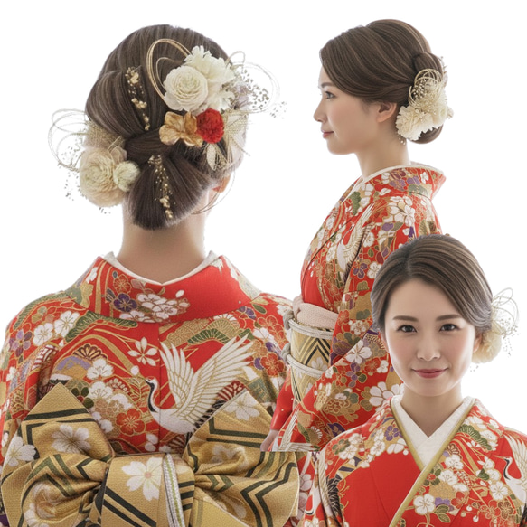 3401 カチモリヘア LALALAの髪飾り 成人式 袴 卒業式 和装 振袖 七五三