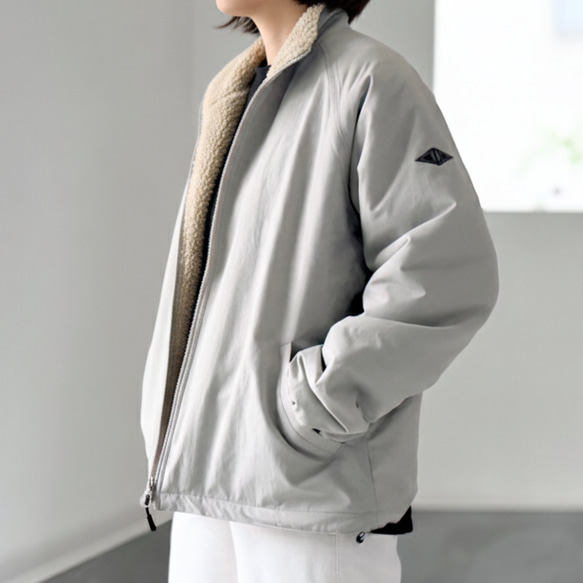 【リバーシブル】防風撥水ナイロン × あったかフリースブルゾン (ユニセックス)【5色展開】『2025新作』 5枚目の画像