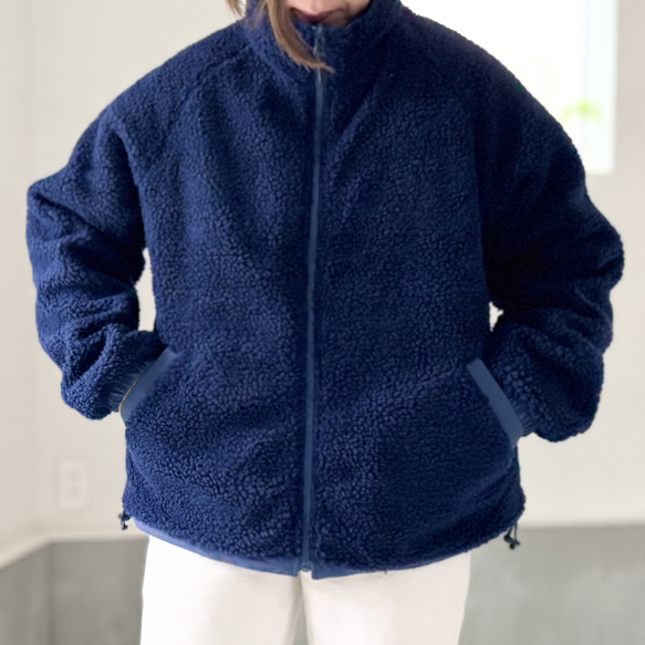 【リバーシブル】防風撥水ナイロン × あったかフリースブルゾン (ユニセックス)【5色展開】『2025新作』 11枚目の画像