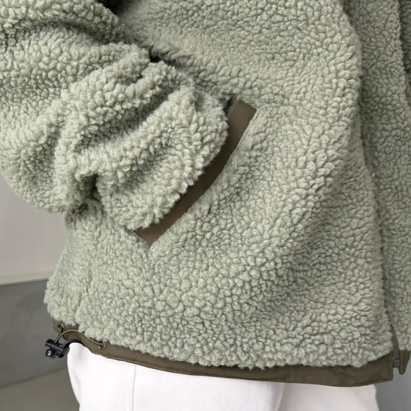 【リバーシブル】防風撥水ナイロン × あったかフリースブルゾン (ユニセックス)【5色展開】『2025新作』 10枚目の画像