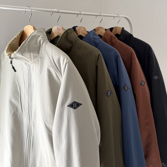 【リバーシブル】防風撥水ナイロン × あったかフリースブルゾン (ユニセックス)【5色展開】『2025新作』 2枚目の画像