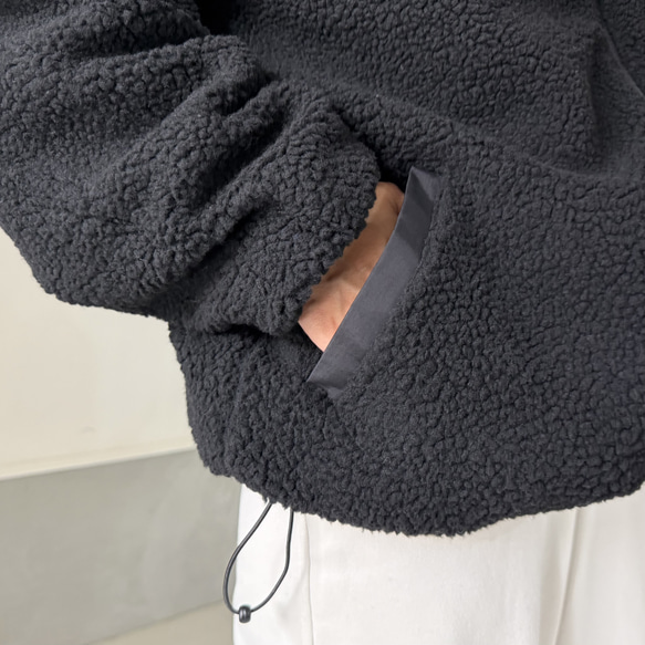 【リバーシブル】防風撥水ナイロン × あったかフリースブルゾン (ユニセックス)【5色展開】『2025新作』 20枚目の画像