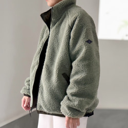 【リバーシブル】防風撥水ナイロン × あったかフリースブルゾン (ユニセックス)【5色展開】『2025新作』 7枚目の画像