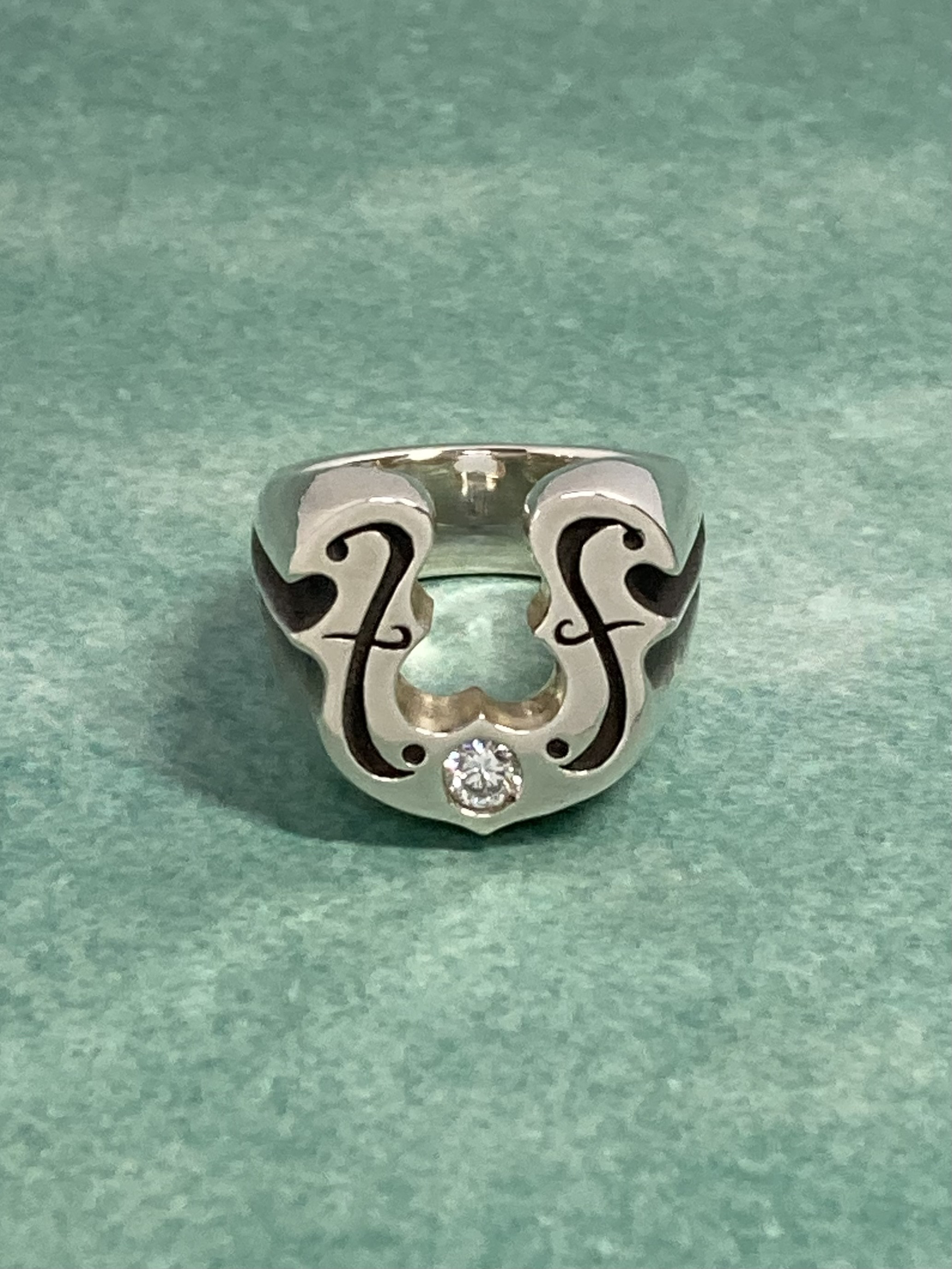 《arc vine》馬蹄リング｜silver925・重厚感・鏡面フォルム・蔓曲線・フォルテシモ・守護のアーチ・メンズ