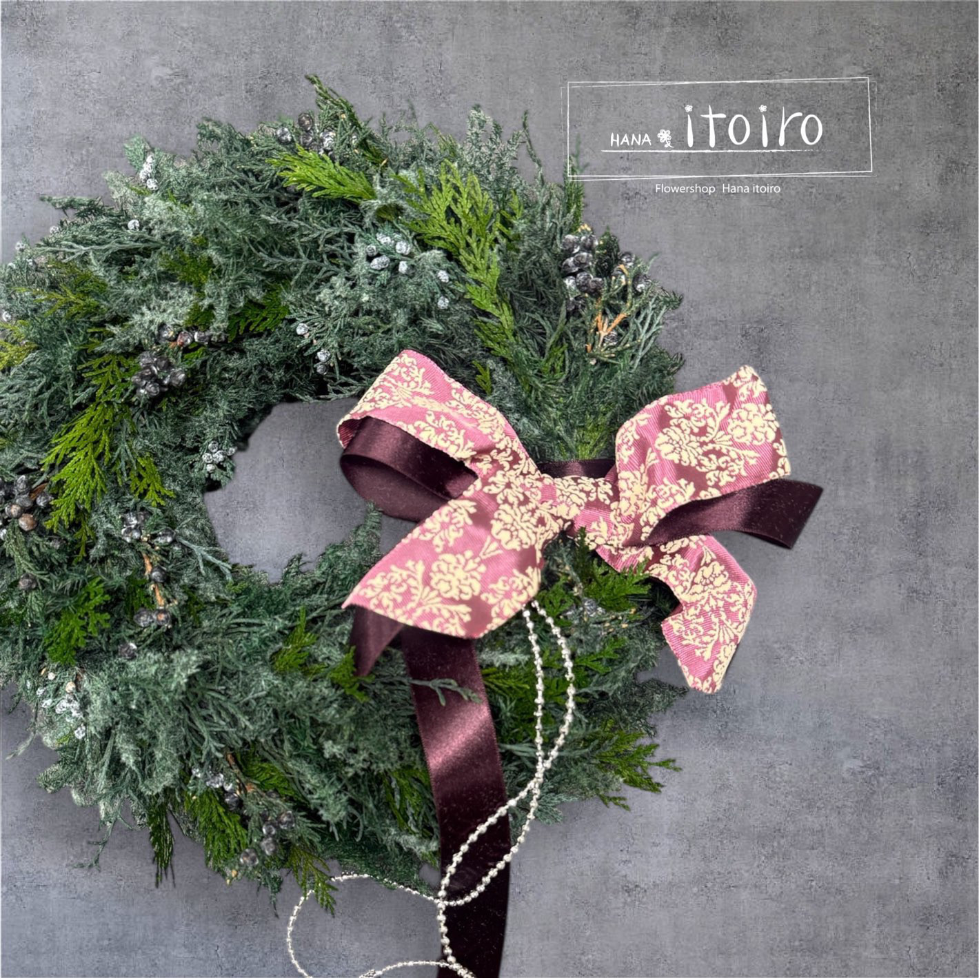 【NEW】プリザーブドフラワーの『クリスマスリース』