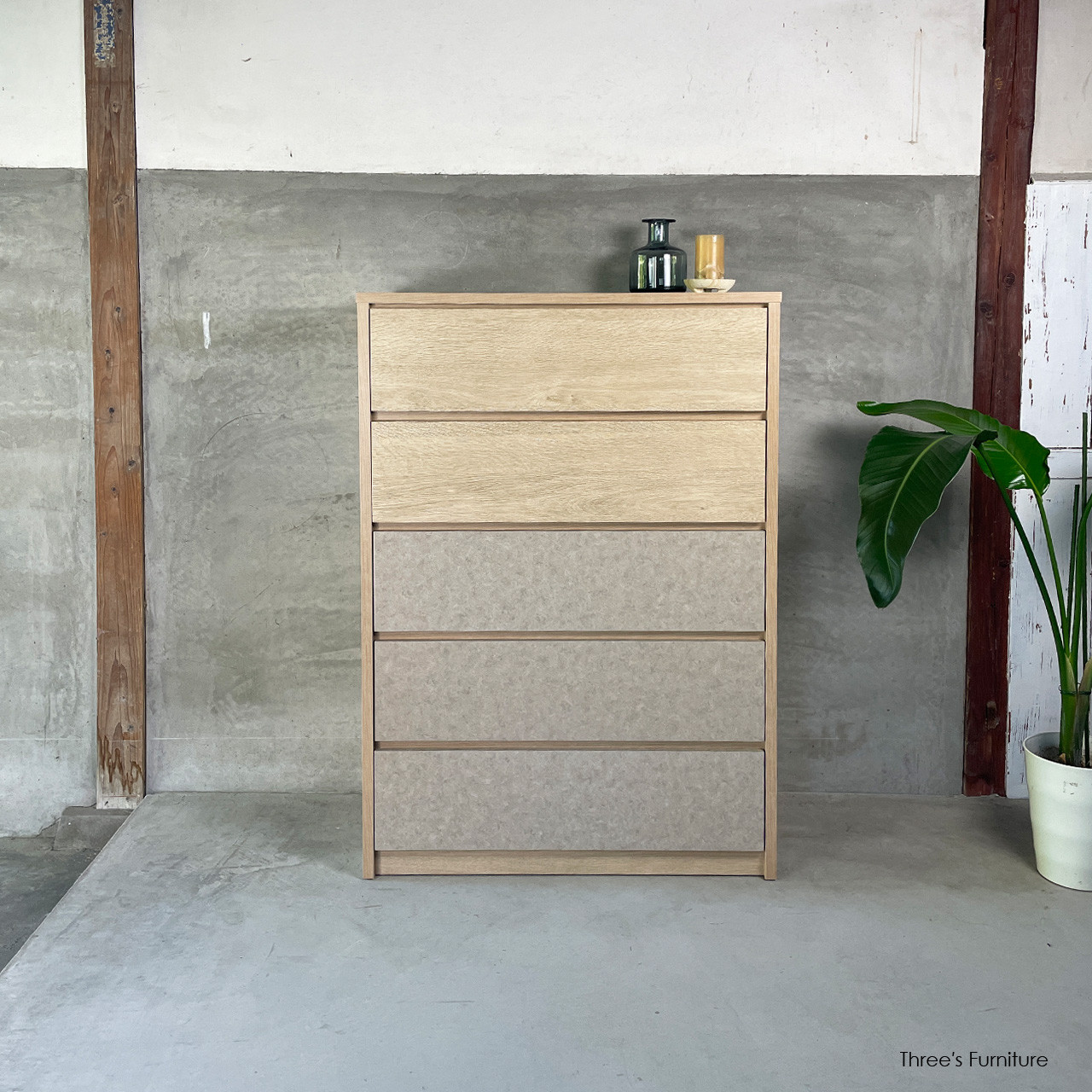 【5000円OFFクーポン】チェスト 寝室収納 衣類収納 タンス 引出し収納 棚 w80-5 BEI