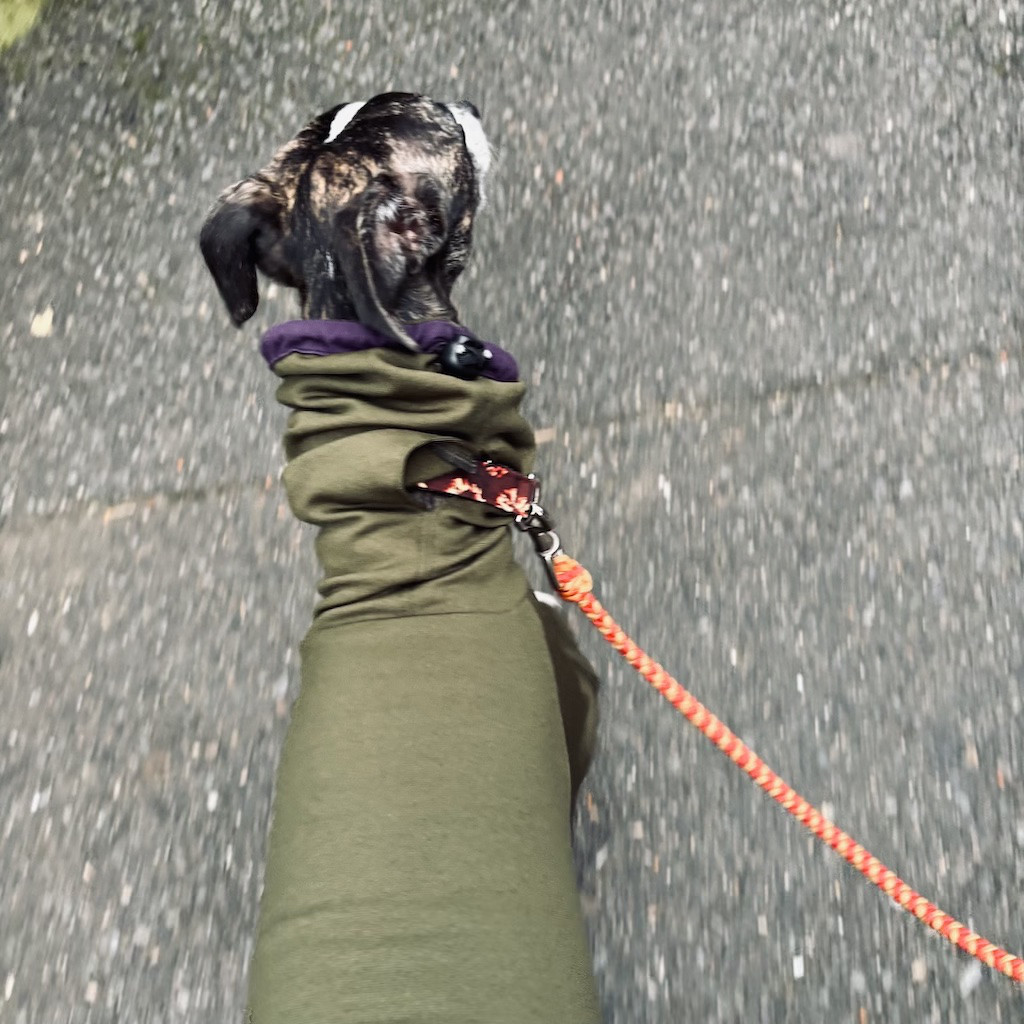 【受注制作】耳まで隠れるハイネックTシャツ（絞りあり）（カーキグリーン）