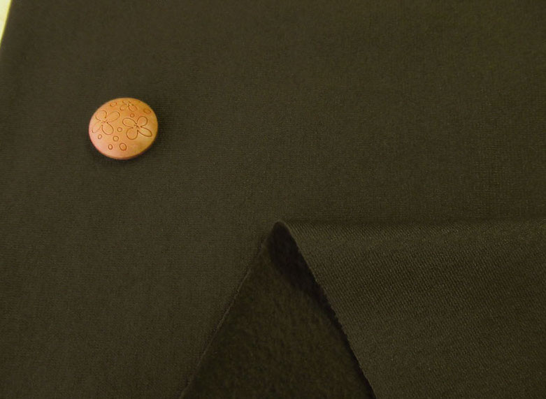 【受注制作】耳まで隠れるハイネックTシャツ（絞りあり）（カーキグリーン）