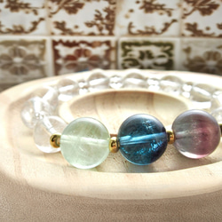 フローライトライトクマちゃん♡グリーン　ブレスレット フローライト ブレスレット の人気通販｜Creema(クリーマ) 国内最大の