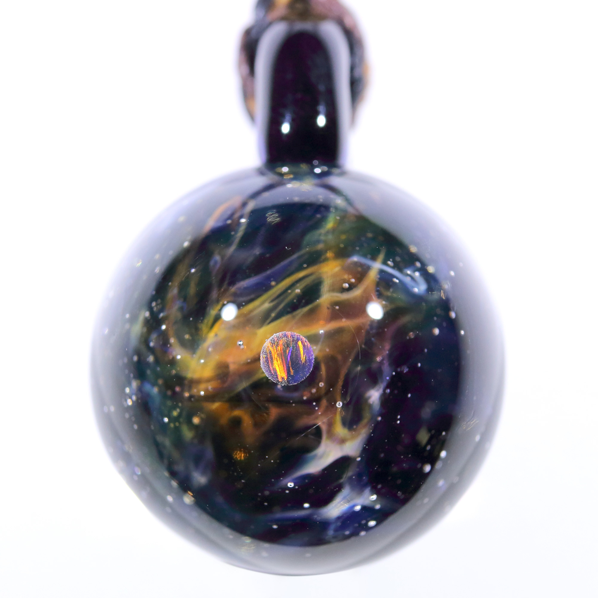 宇宙ガラスペンダント (29mｍ 星雲状銀河） no.P153