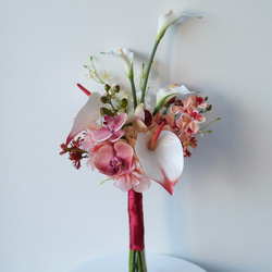 バレエコア ⌇﻿ ピンク ユリ リリー アーティフィシャルフラワーブーケ