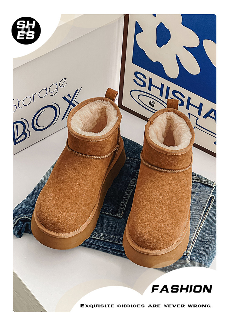 男性靴冬の新スエード保温滑り止め厚底ハイカットカジュアル綿靴男性厚手防寒アウトドアスノーブーツ