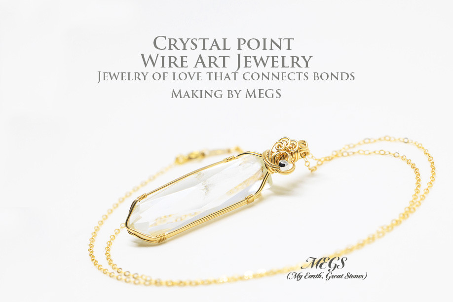 クリスタルポイント ～美 ワイヤーアートジュエリーペンダントトップ