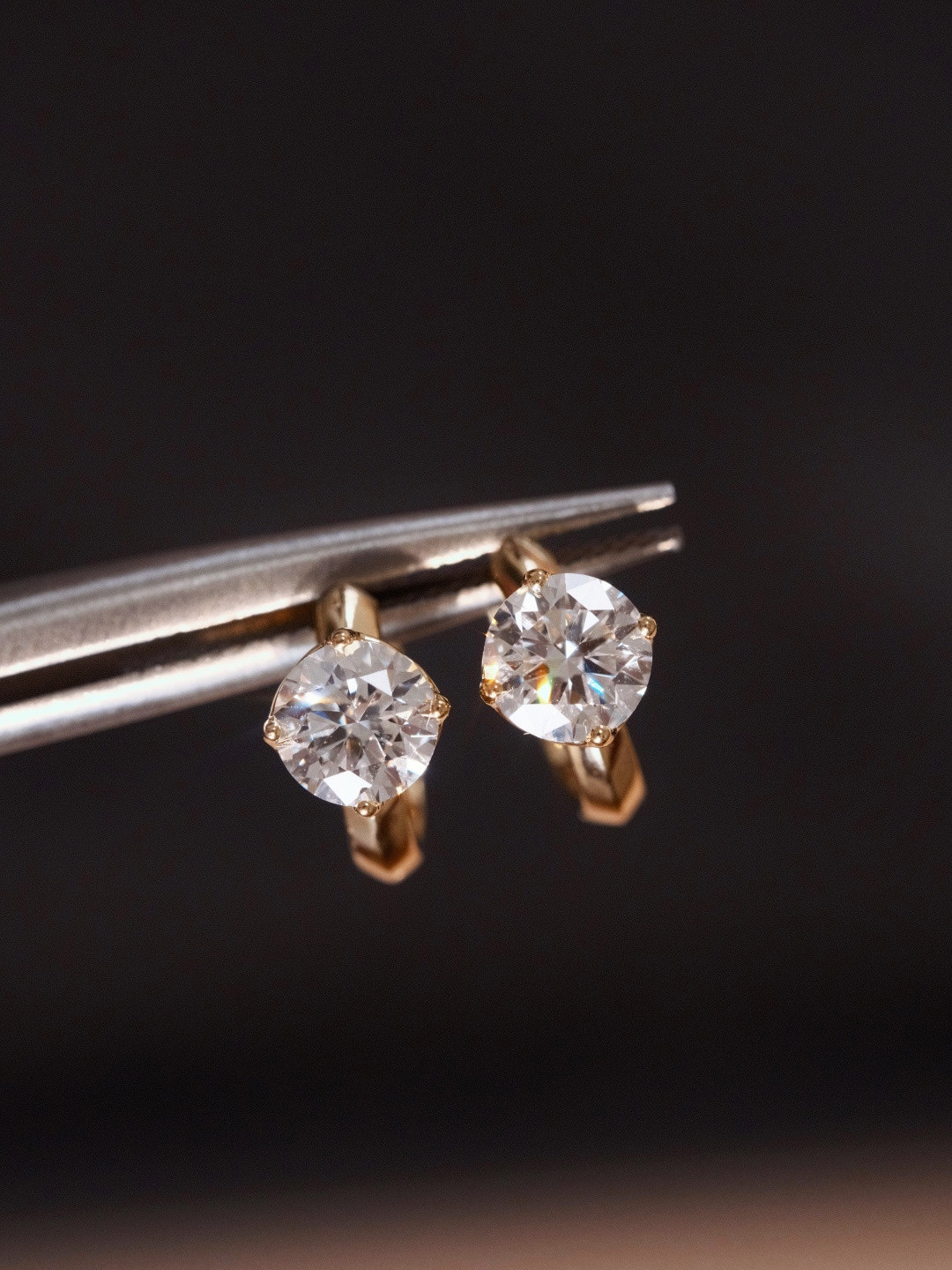 ラボグロウンダイヤモンドピアスk18 3512