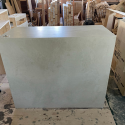 ワイド150 石っぽいレジカウンター　受付カウンター　レジ台 2枚目の画像