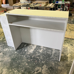 ワイド150 石っぽいレジカウンター　受付カウンター　レジ台 4枚目の画像