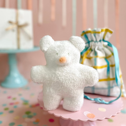 ふわふわ 白い 垂れ耳うさぎちゃん テディベア ぬいぐるみ R&M_baby