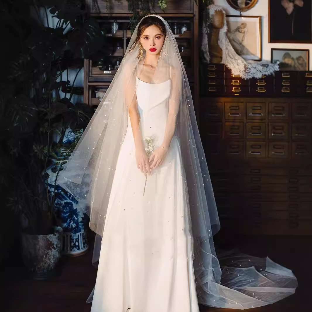 高級感 白 黒 ウェディングドレス シンプル 韓国風 花嫁 結婚式 誕生日 成人式 演奏会 二次会 前撮り HL559