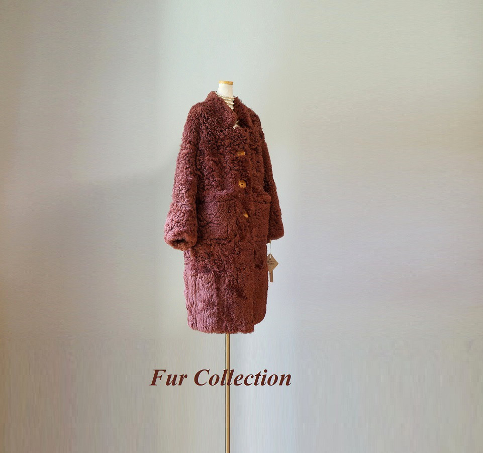 リッチカジュアルの王道☆トスカーナムートンコート　柔らかなラムファーコート新品本物毛皮コートリアルファーコート防寒暖かい