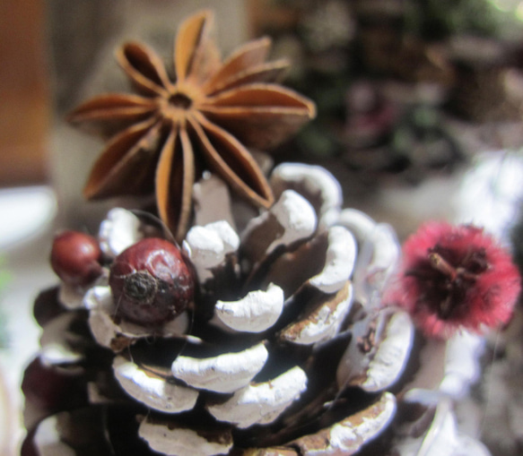 3点セット松ぼっくりのクリスマスツリー　降誕祭　イエスキリスト生誕　ユーカリ 7枚目の画像