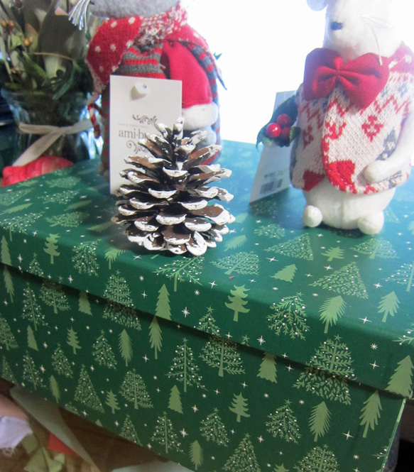 3点セット松ぼっくりのクリスマスツリー　降誕祭　イエスキリスト生誕　ユーカリ 9枚目の画像
