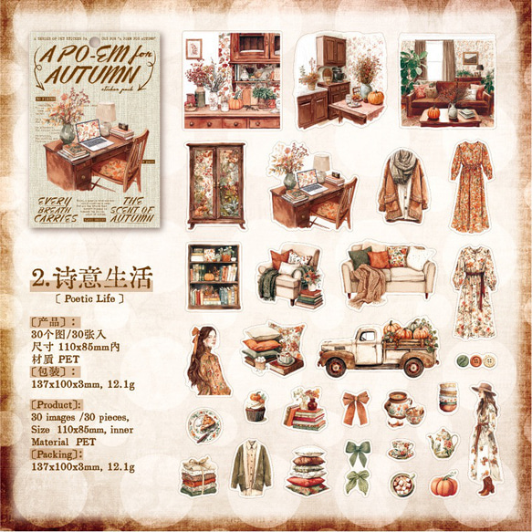 1690コラージュ　ステッカー　素材　コレクション　海外 6種セット 7枚目の画像