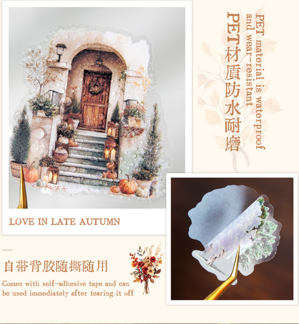 1690コラージュ　ステッカー　素材　コレクション　海外 6種セット 13枚目の画像