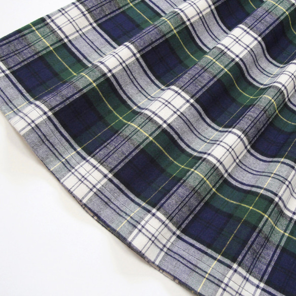 播州織 高品質 ネルチェック ギャザースカート（ドレスゴードン）ポケット 両面起毛 10枚目の画像