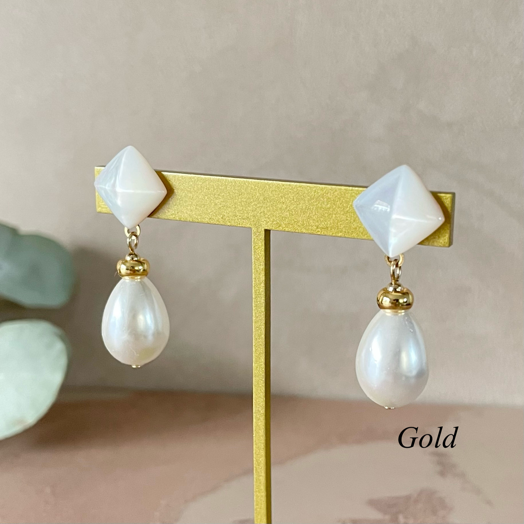 Creema限定新春福袋(竹)＊サボンシェルパールセット＊選べるGold/Silver卒業式・入学式＊金属アレルギー対応