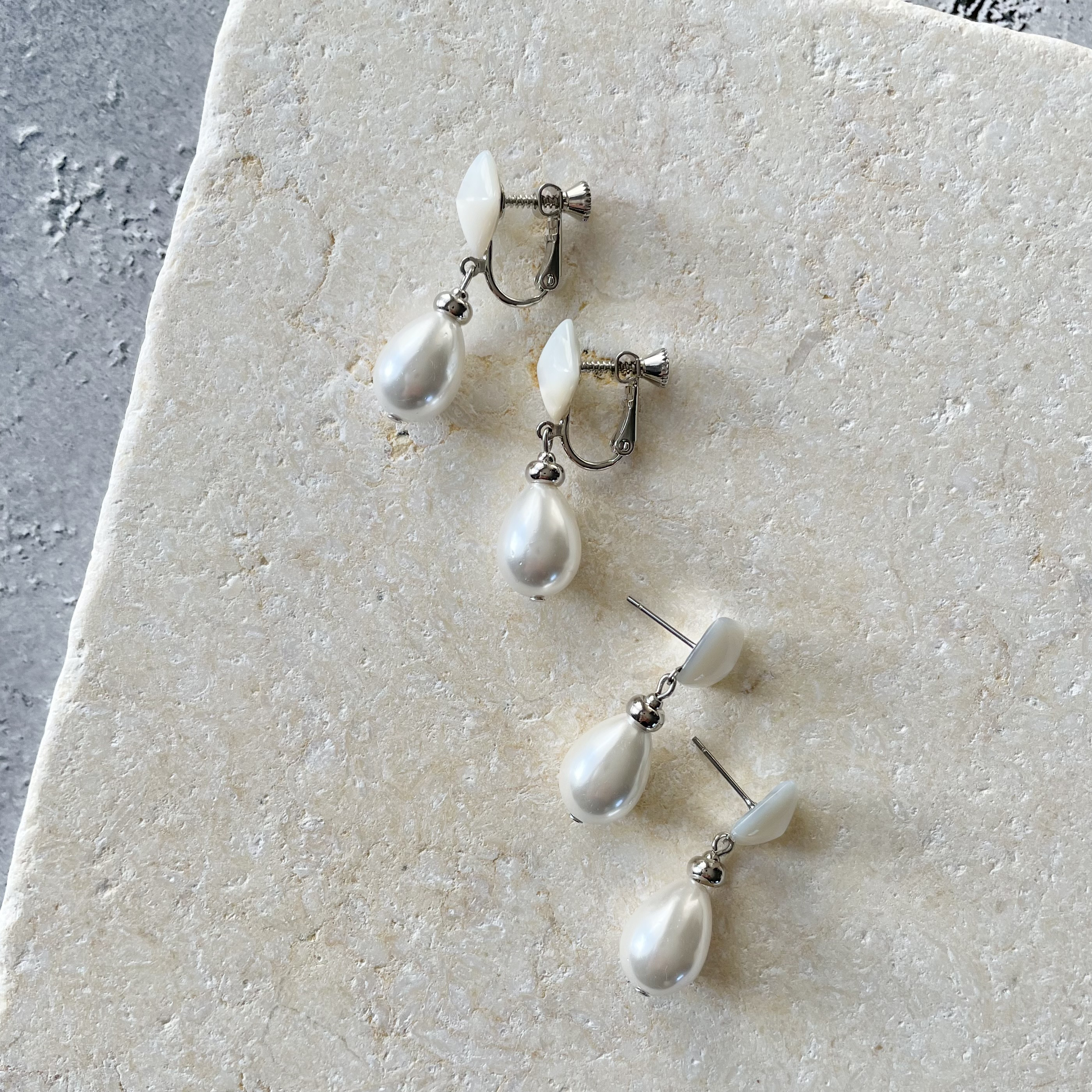 Creema限定新春福袋(竹)＊サボンシェルパールセット＊選べるGold/Silver卒業式・入学式＊金属アレルギー対応