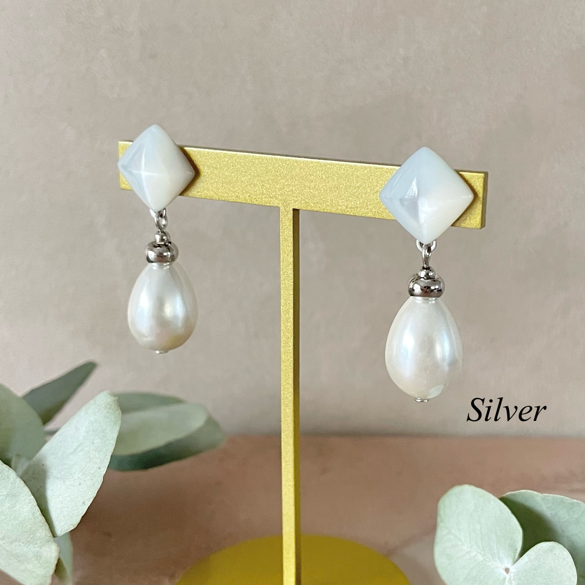 Creema限定新春福袋(竹)＊サボンシェルパールセット＊選べるGold/Silver卒業式・入学式＊金属アレルギー対応