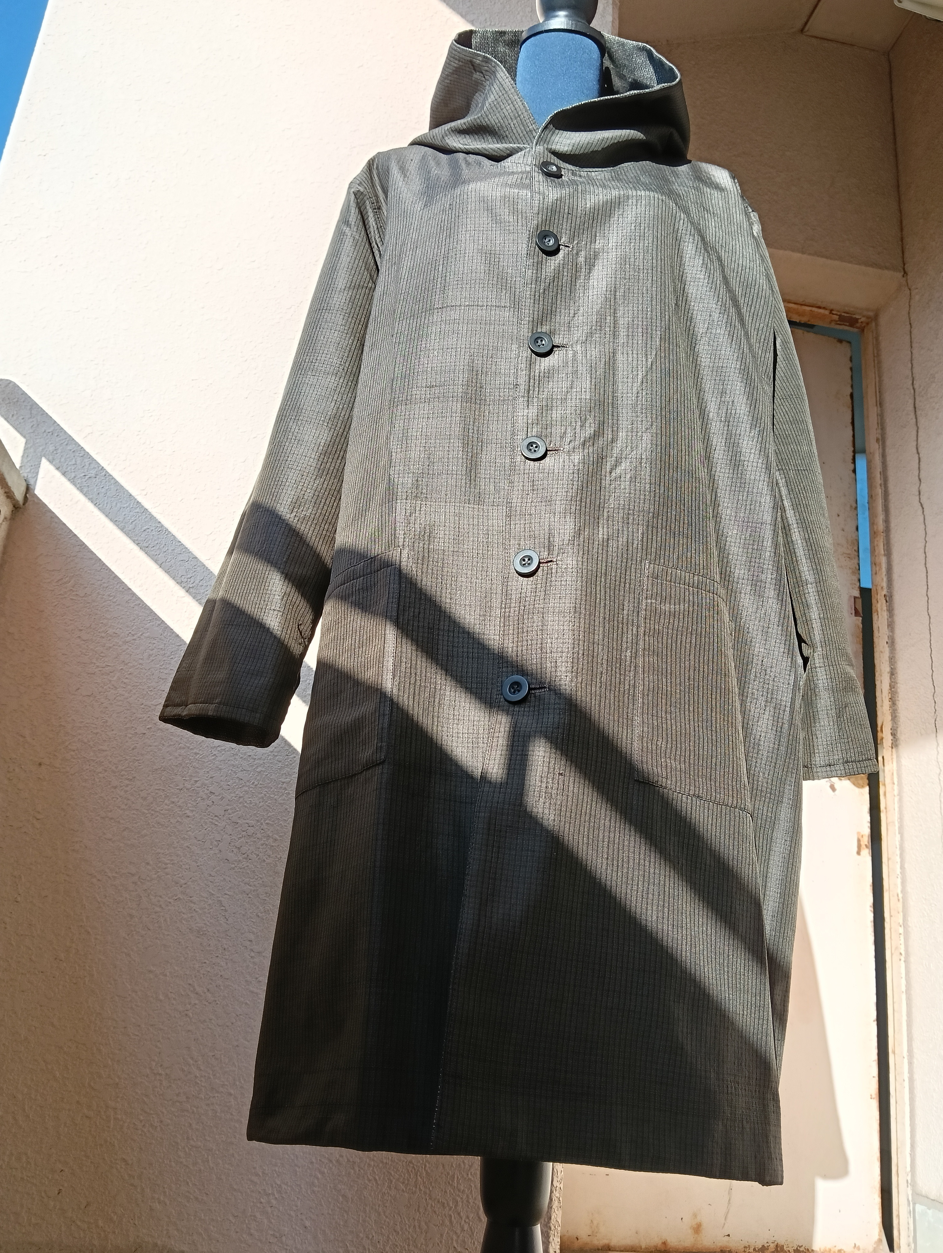 朝日にataru　大島紬と紬のリバーシブルコート　着物リメイク お手持ちのお着物でオーダー受付