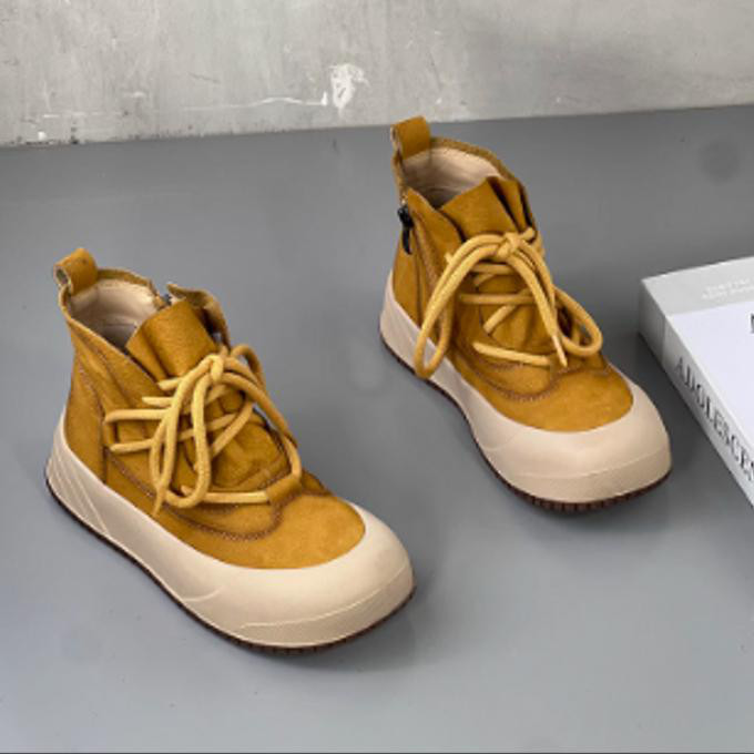 レザーブーツレディース2025年秋新作本革ブラウンマーチンブーツ厚底カジュアルブーツ