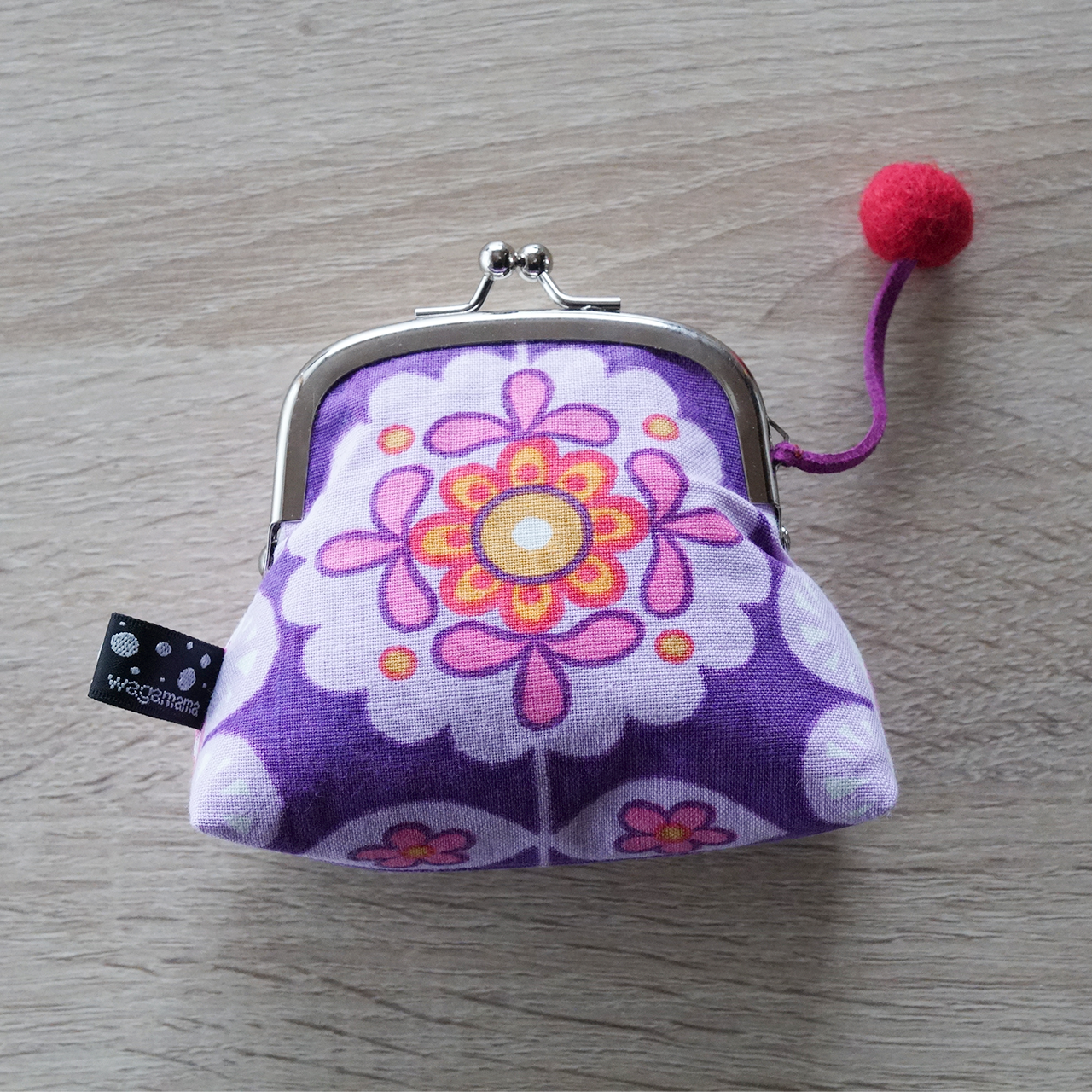 ドイツ vintage fabric  | ガマグチウォレット スクエア