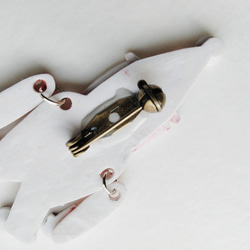 『じいじ、じーっ』クリスマスブローチ　クリスマスツリー　オーナメント　ストライプ 3枚目の画像