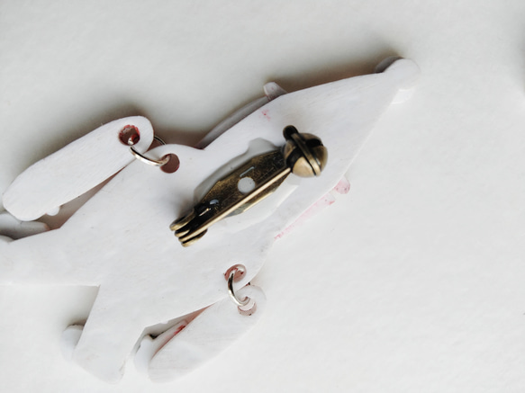 『じいじ、じーっ』クリスマスブローチ　クリスマスツリー　オーナメント　ストライプ 3枚目の画像