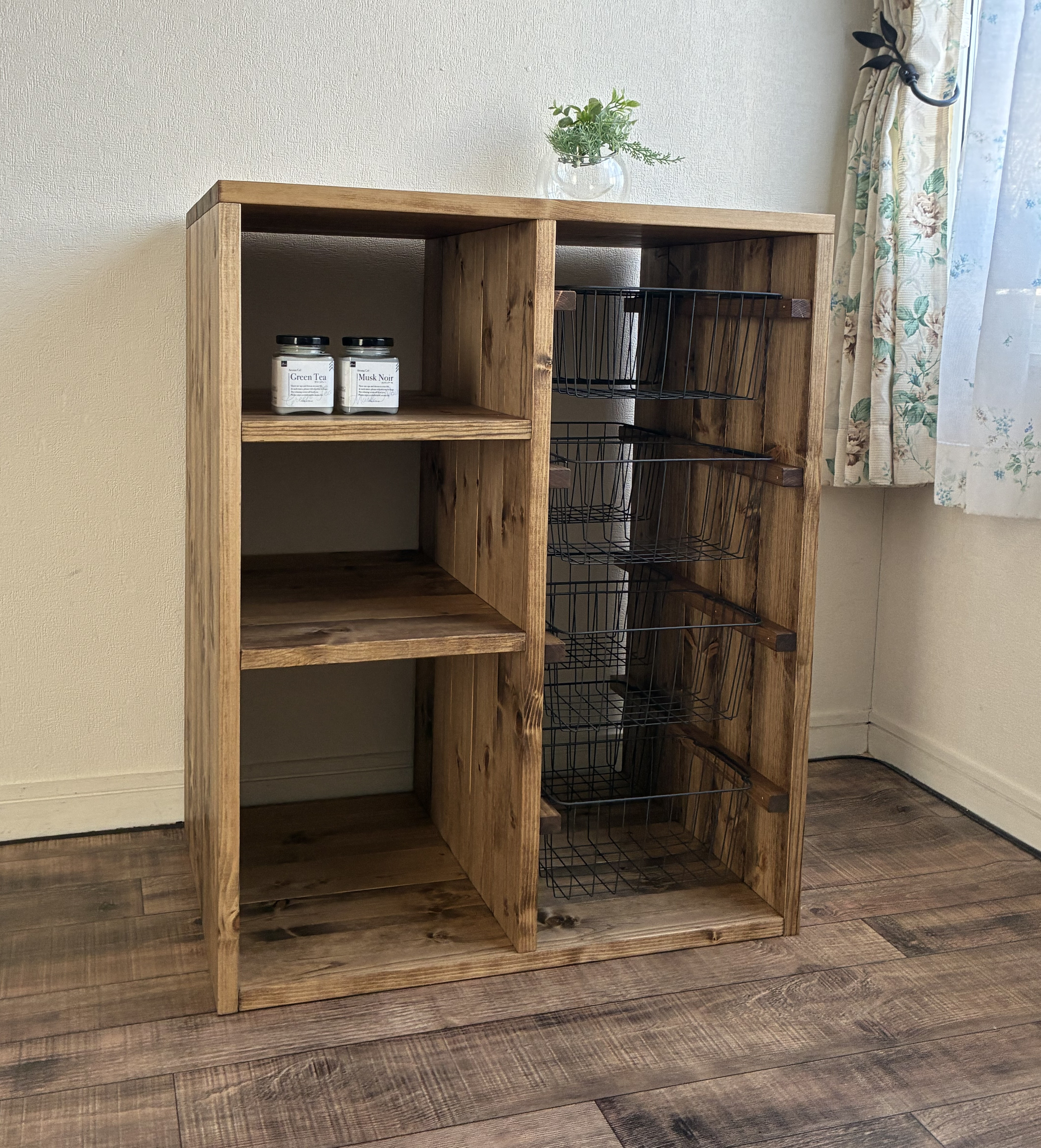 ワイヤーバスケット　収納　アンティーク調