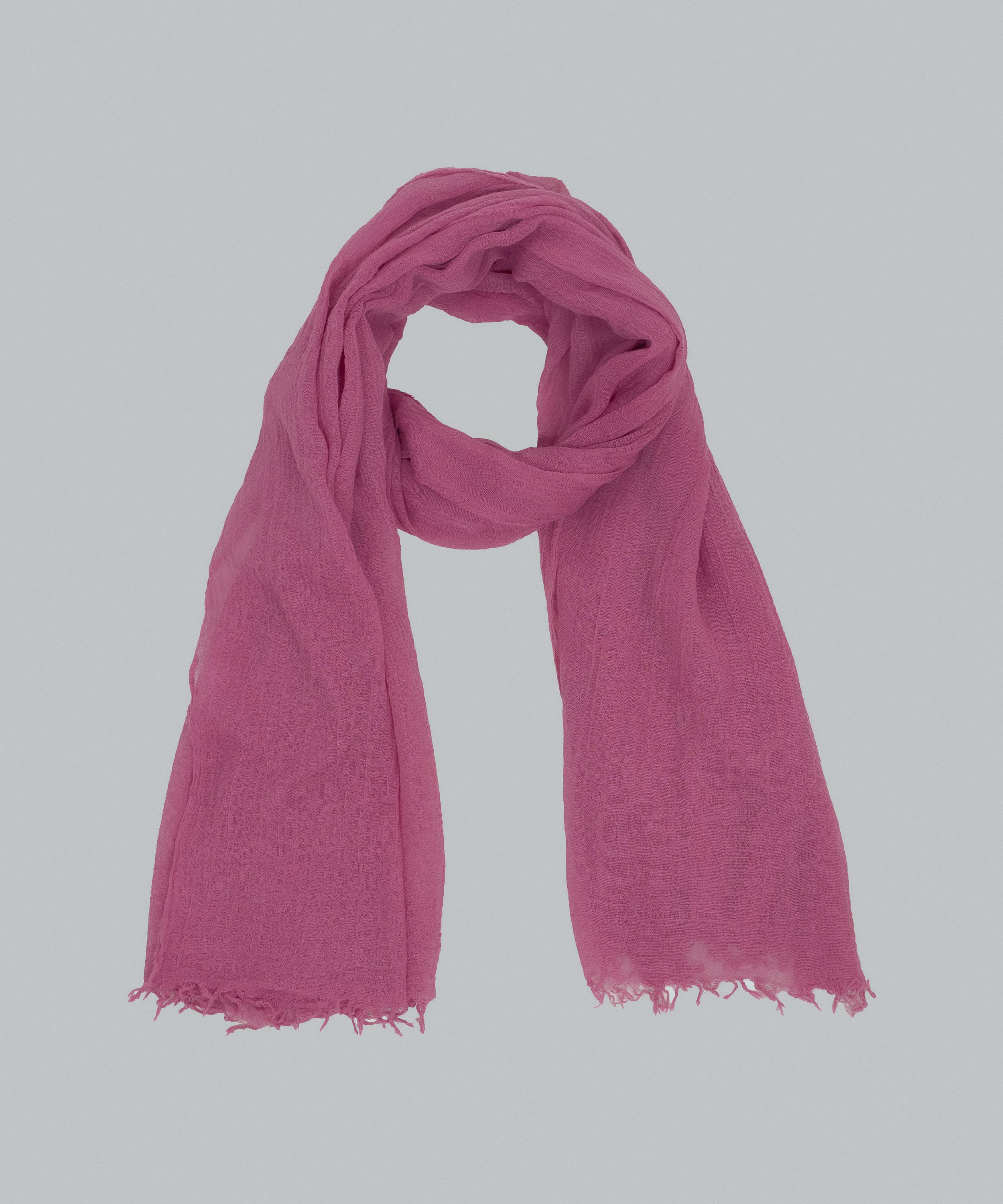 オーガニックコットン知多木綿ストール　コチニールピンク