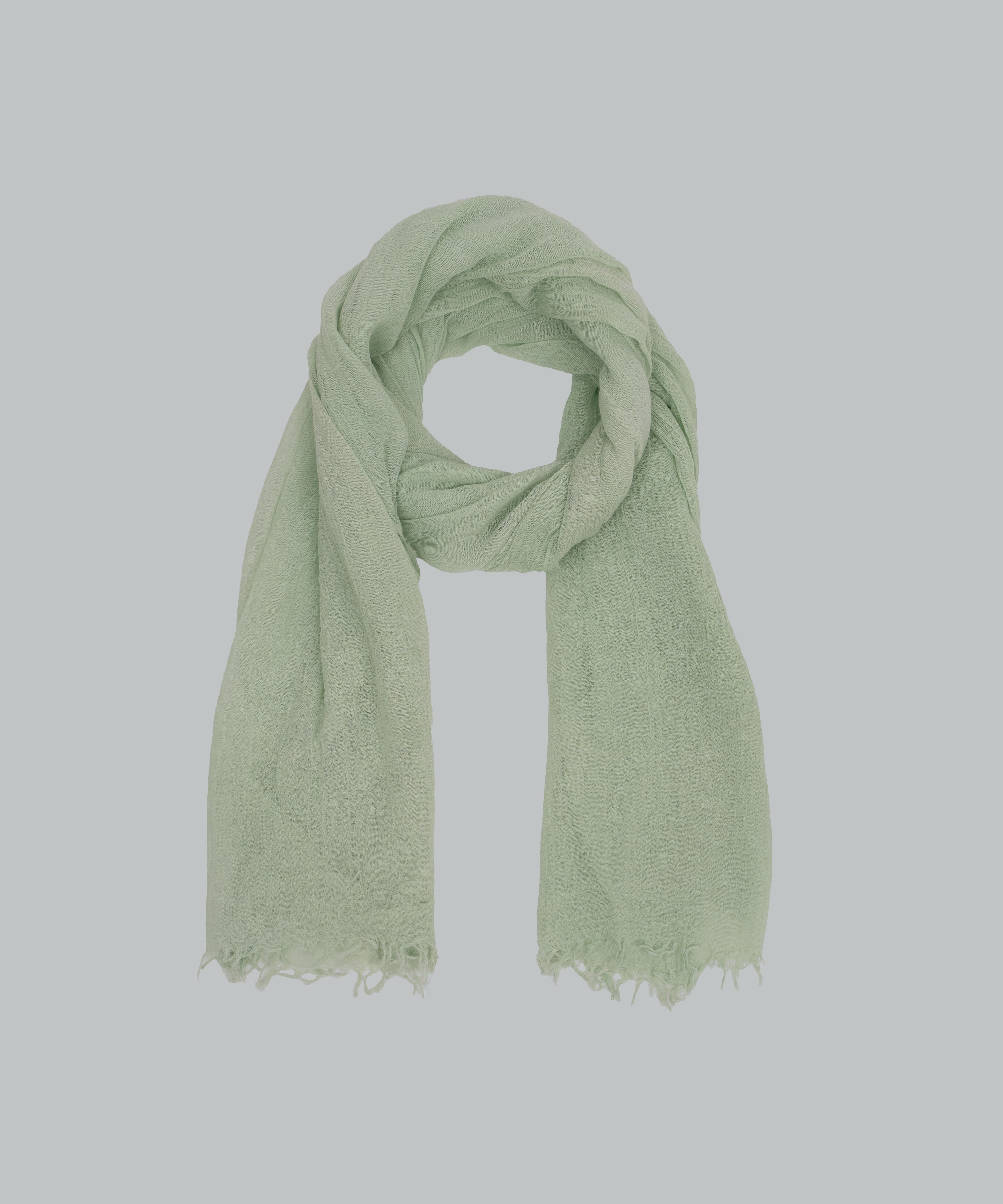 オーガニックコットン知多木綿ストール　すみれペパーミントグリーン