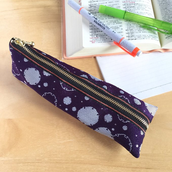 畳縁　硬幣錢包　名片夾　雪環圖案　日式風格　紫色的 第9張的照片