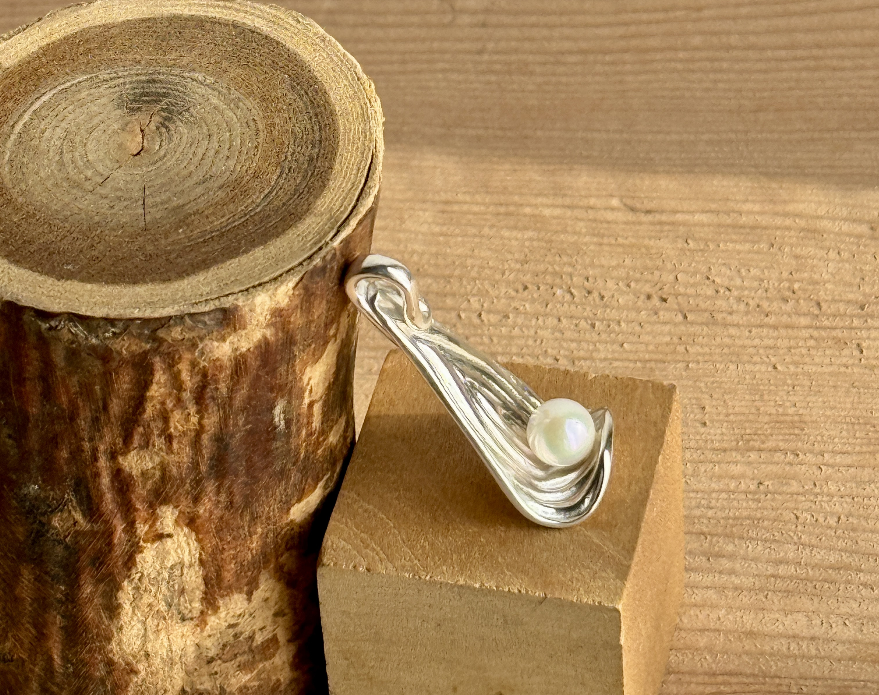 【純銀ピュアシルバーSV999】パール付ヘッド